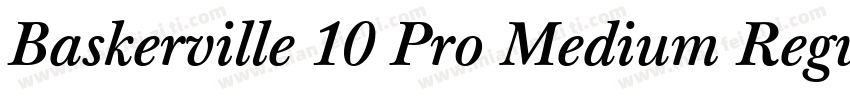 Baskerville 10 Pro Medium Regular字体转换